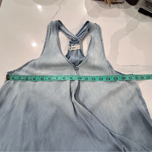 Blank NYC Drape Front Chambray Top - Picture 10 of 11